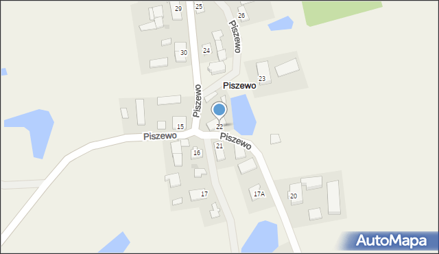 Piszewo, Piszewo, 22, mapa Piszewo