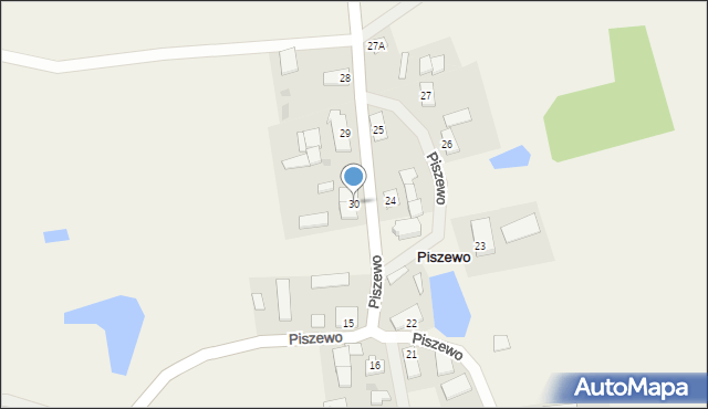 Piszewo, Piszewo, 30, mapa Piszewo