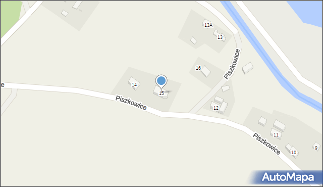 Piszkowice, Piszkowice, 15, mapa Piszkowice