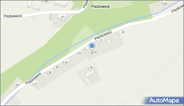 Piszkowice, Piszkowice, 30, mapa Piszkowice