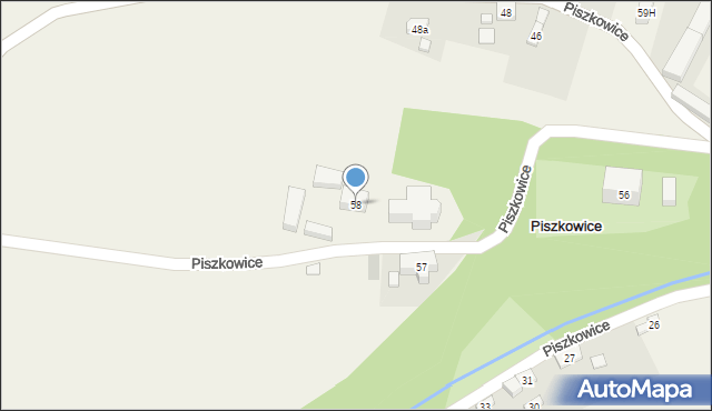 Piszkowice, Piszkowice, 58, mapa Piszkowice