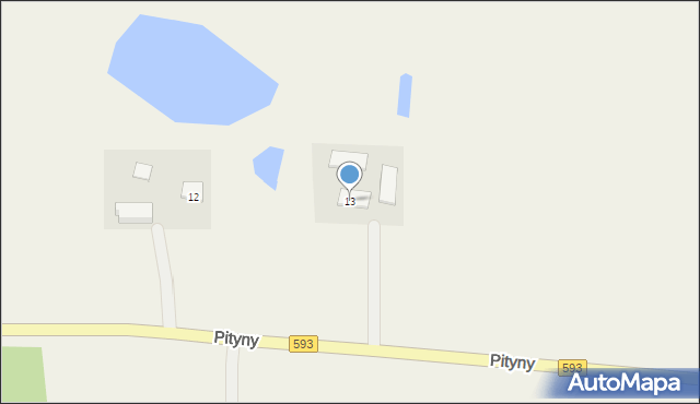 Pityny, Pityny, 13, mapa Pityny