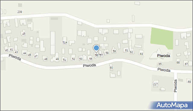 Piwoda, Piwoda, 56, mapa Piwoda