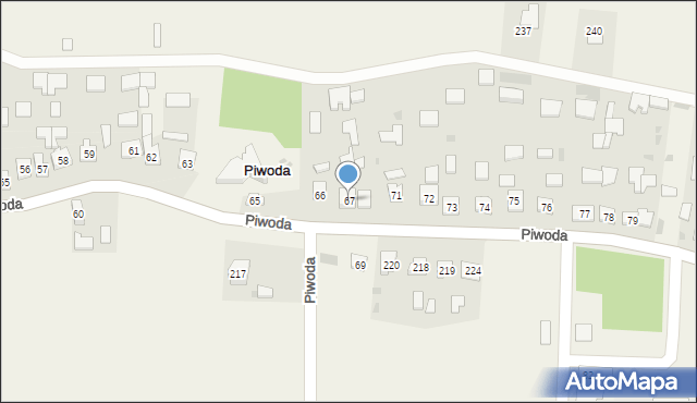 Piwoda, Piwoda, 67, mapa Piwoda