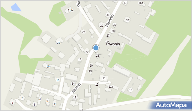 Piwonin, Piwonin, 24, mapa Piwonin