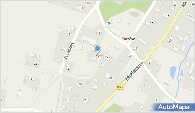 Płazów, Piaskowa, 2a, mapa Płazów