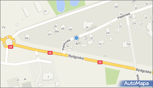 Płońsk, Piaskowa, 29, mapa Płońsk