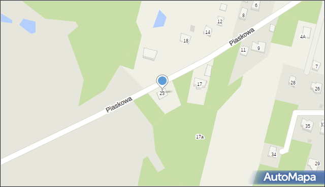 Podzamcze, Piaskowa, 23, mapa Podzamcze