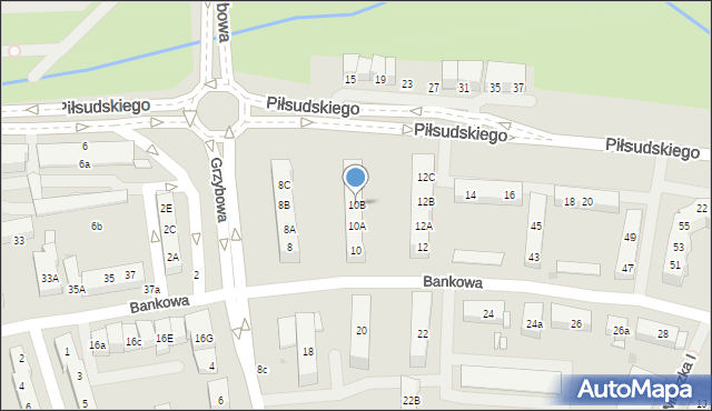 Police, Piłsudskiego Józefa, marsz., 10B, mapa Police