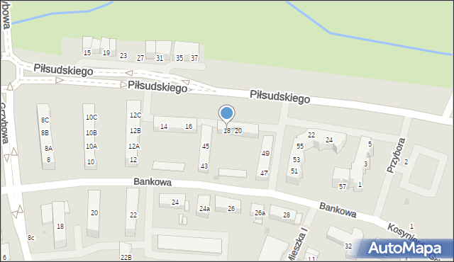 Police, Piłsudskiego Józefa, marsz., 18, mapa Police