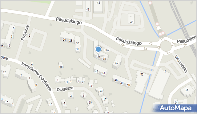 Police, Piłsudskiego Józefa, marsz., 36, mapa Police