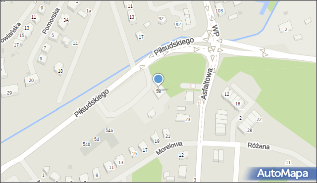 Police, Piłsudskiego Józefa, marsz., 58, mapa Police