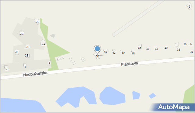 Popowo-Parcele, Piaskowa, 56, mapa Popowo-Parcele