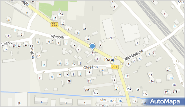 Poraj, Piłsudskiego Józefa, marsz., 1, mapa Poraj