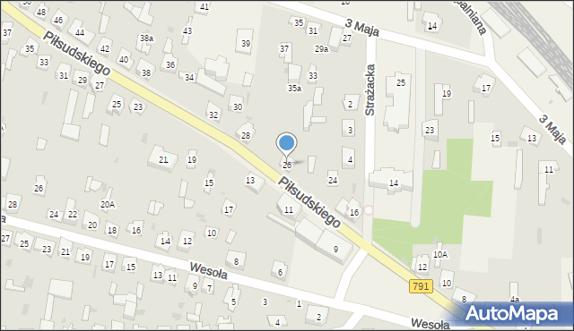 Poraj, Piłsudskiego Józefa, marsz., 26, mapa Poraj