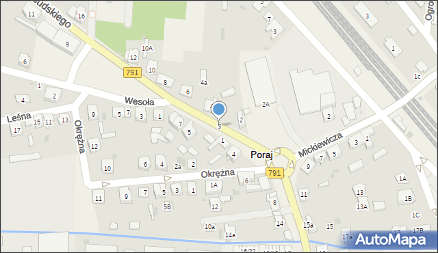 Poraj, Piłsudskiego Józefa, marsz., 3, mapa Poraj