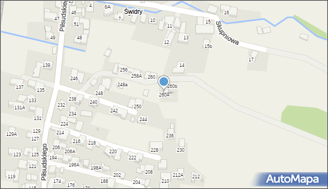 Poronin, Piłsudskiego Józefa, marsz., 260A, mapa Poronin