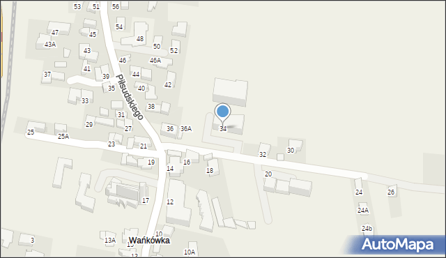 Poronin, Piłsudskiego Józefa, marsz., 34, mapa Poronin