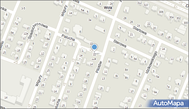 Poznań, Pilotów, 12, mapa Poznania