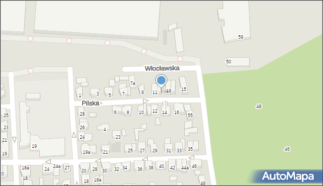 Poznań, Pilska, 11a, mapa Poznania