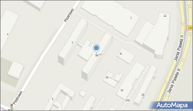 Poznań, Piotrowo, 3a, mapa Poznania