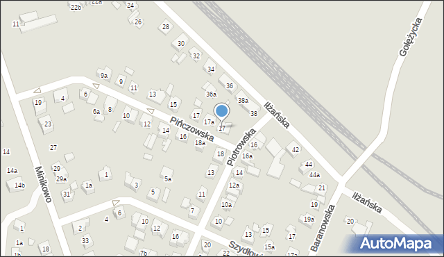 Poznań, Piotrowska, 17, mapa Poznania