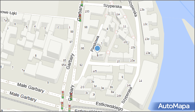 Poznań, Piaskowa, 6, mapa Poznania