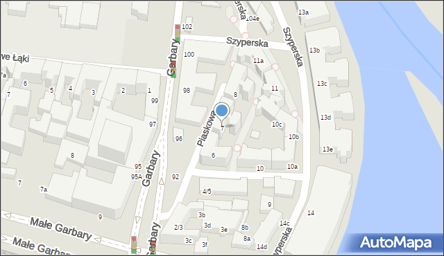 Poznań, Piaskowa, 7, mapa Poznania