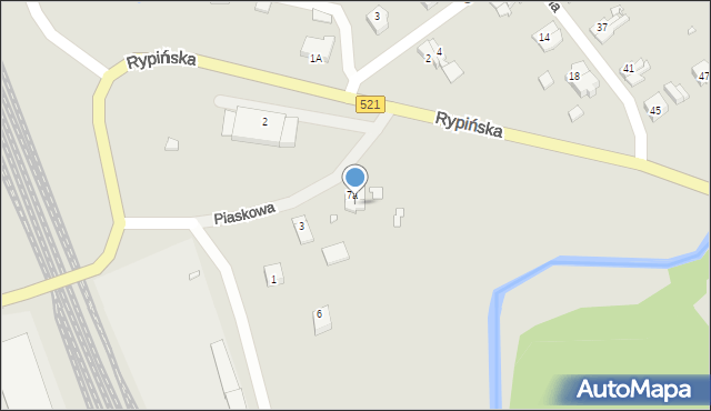 Prabuty, Piaskowa, 7b, mapa Prabuty