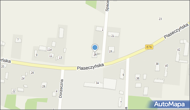 Prace Małe, Piaseczyńska, 15, mapa Prace Małe