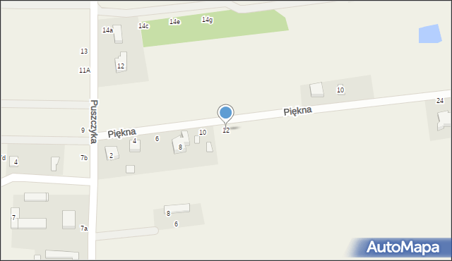 Prażmów, Piękna, 12, mapa Prażmów