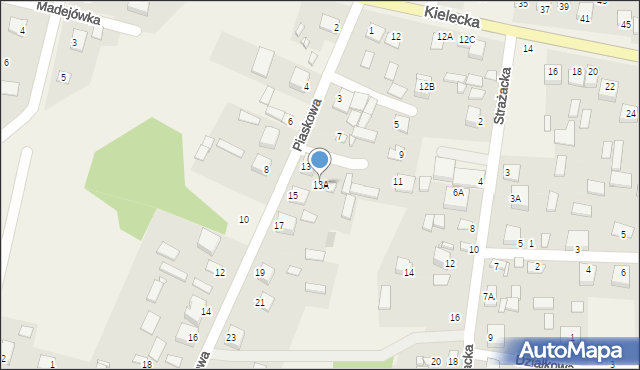 Promnik, Piaskowa, 13A, mapa Promnik