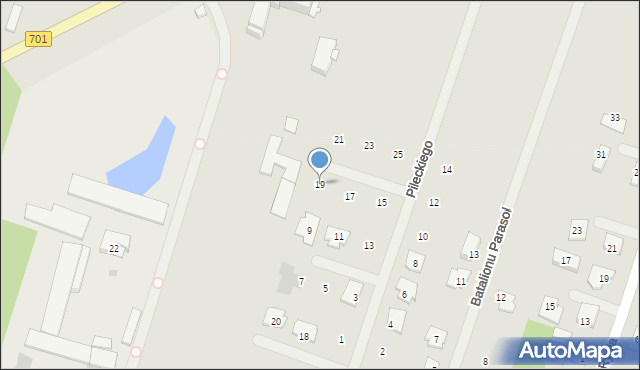 Pruszków, Pileckiego Witolda, rtm., 19, mapa Pruszków