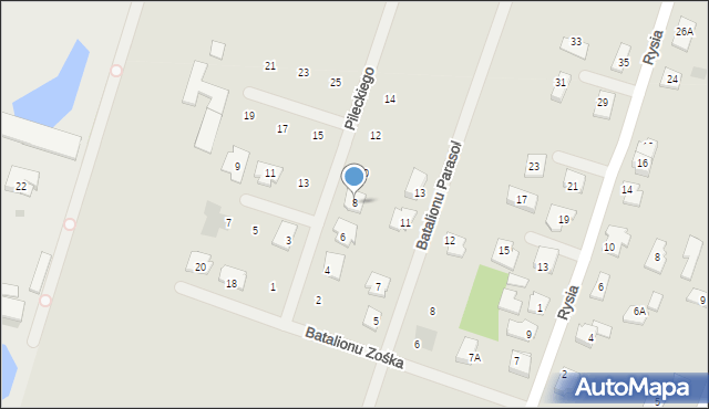 Pruszków, Pileckiego Witolda, rtm., 8, mapa Pruszków