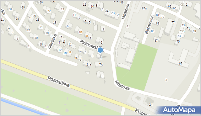 Pruszków, Piotrkowska, 1, mapa Pruszków