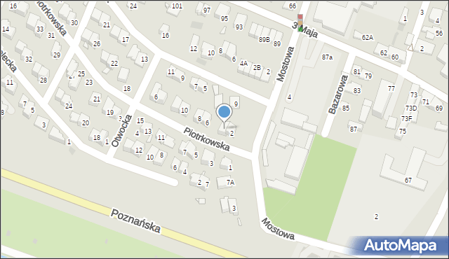 Pruszków, Piotrkowska, 4, mapa Pruszków