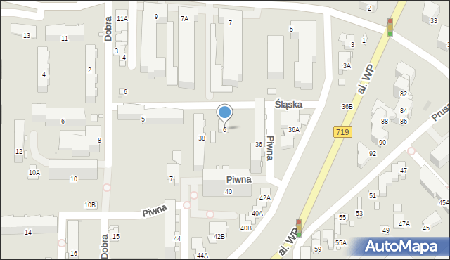 Pruszków, Piwna, 6, mapa Pruszków