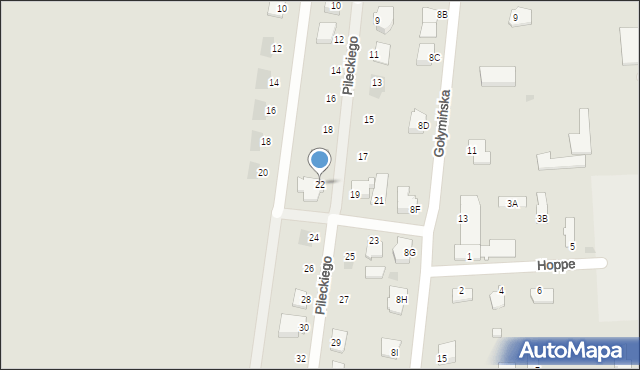 Przasnysz, Pileckiego Witolda, rtm., 22, mapa Przasnysz