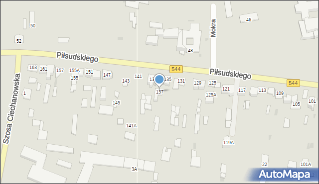 Przasnysz, Piłsudskiego Józefa, marsz., 137, mapa Przasnysz