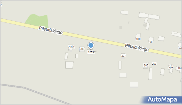 Przasnysz, Piłsudskiego Józefa, marsz., 207A, mapa Przasnysz