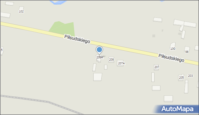 Przasnysz, Piłsudskiego Józefa, marsz., 209A, mapa Przasnysz