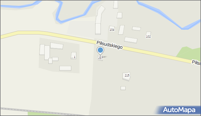 Przasnysz, Piłsudskiego Józefa, marsz., 217, mapa Przasnysz