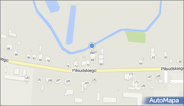 Przasnysz, Piłsudskiego Józefa, marsz., 68A, mapa Przasnysz