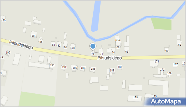 Przasnysz, Piłsudskiego Józefa, marsz., 76, mapa Przasnysz