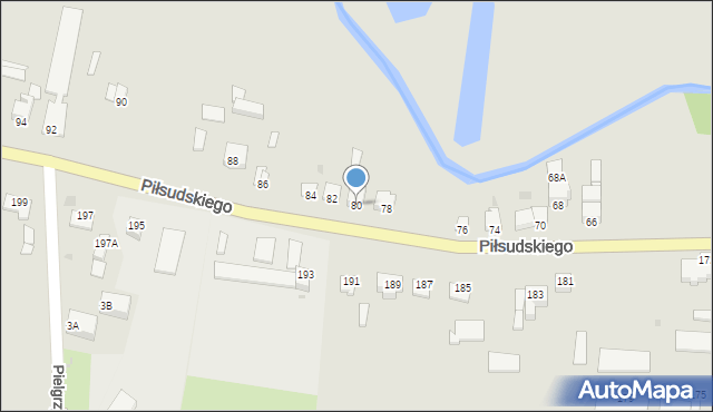 Przasnysz, Piłsudskiego Józefa, marsz., 80, mapa Przasnysz