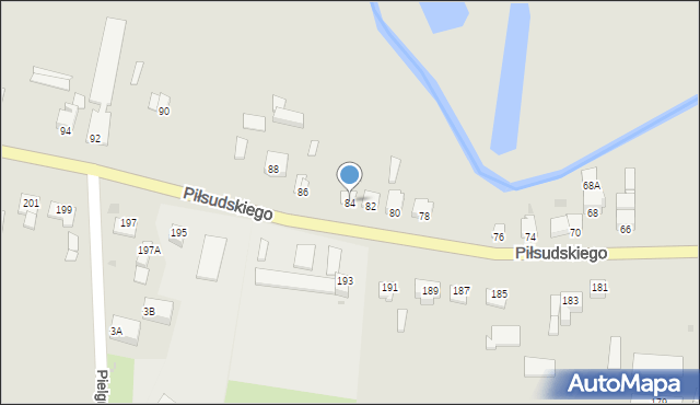 Przasnysz, Piłsudskiego Józefa, marsz., 84, mapa Przasnysz