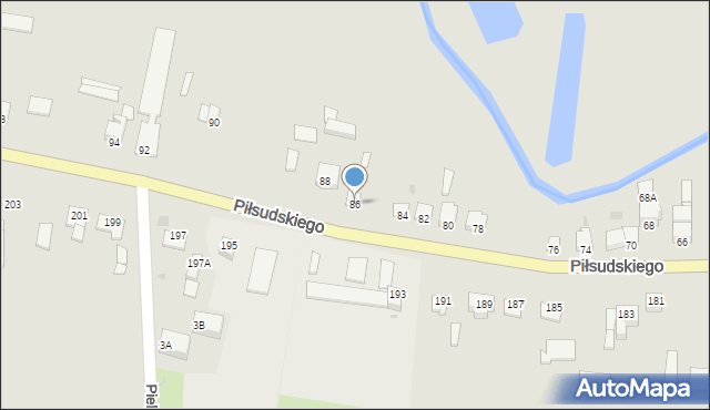 Przasnysz, Piłsudskiego Józefa, marsz., 86, mapa Przasnysz