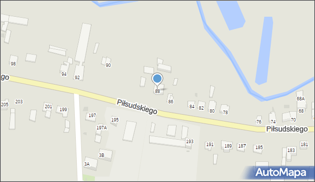 Przasnysz, Piłsudskiego Józefa, marsz., 88, mapa Przasnysz