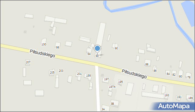 Przasnysz, Piłsudskiego Józefa, marsz., 92, mapa Przasnysz