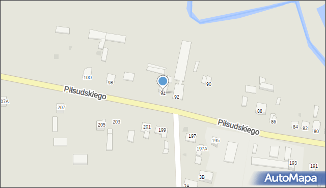 Przasnysz, Piłsudskiego Józefa, marsz., 94, mapa Przasnysz